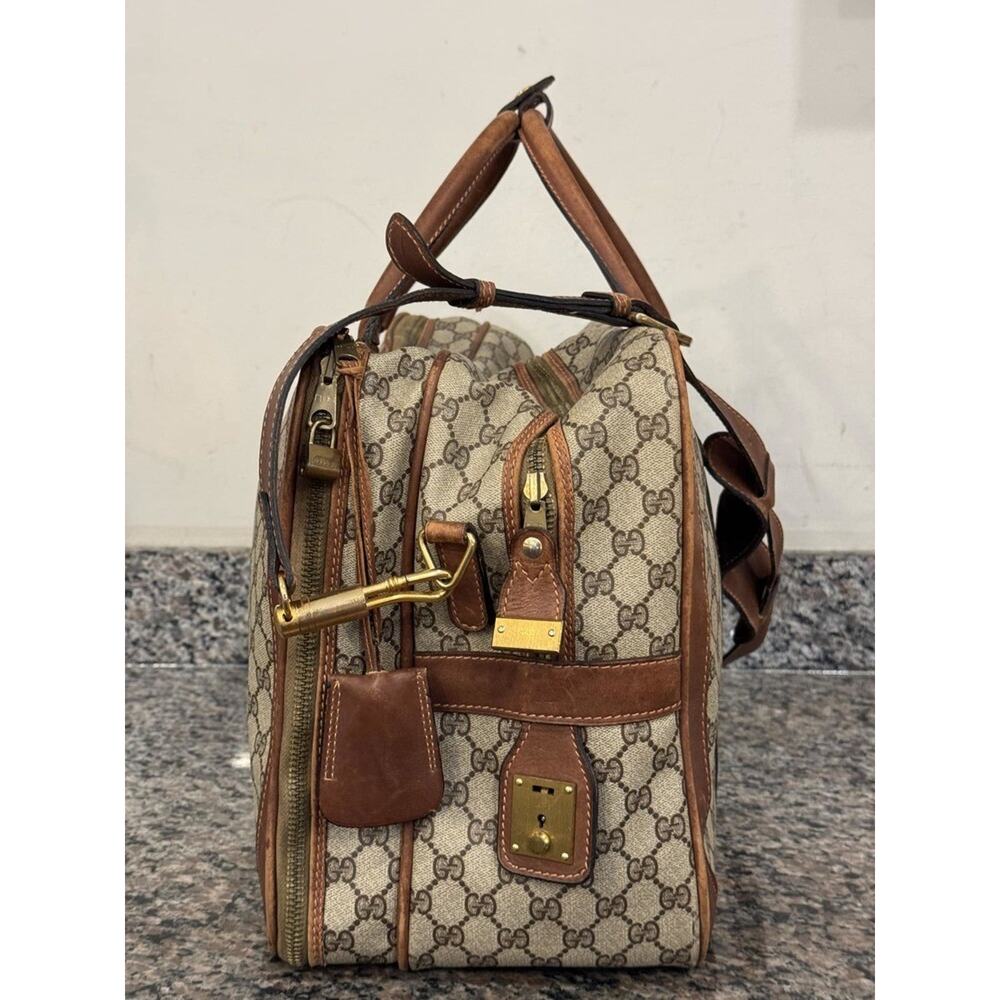 Gucci GG Web Vintage 1980 Travel Luggage Bag w/ Strap SPB-VWG 341027 - Picture 7 of 13